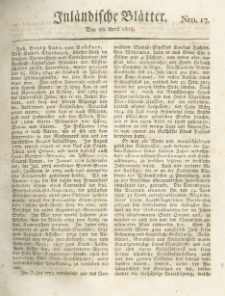 Inländische Blätter. 1814.04.28 Nr17