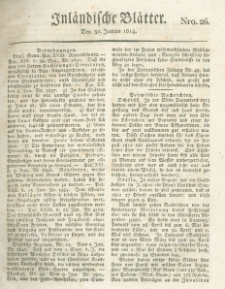 Inländische Blätter. 1814.06.30 Nr26