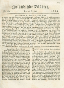 Inländische Blätter. 1814.07.14 Nr28