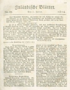 Inländische Blätter. 1814.07.21 Nr29