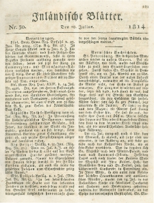 Inländische Blätter. 1814.07.28 Nr30
