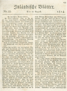 Inländische Blätter. 1814.08.18 Nr33