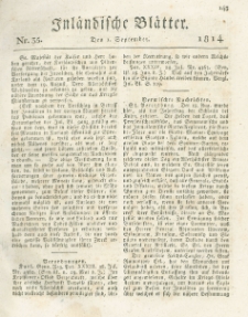 Inländische Blätter. 1814.09.01 Nr35