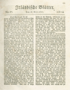Inländische Blätter. 1814.09.16 Nr37