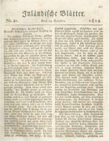 Inländische Blätter. 1814.10.13 Nr41