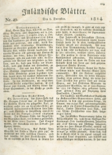Inländische Blätter. 1814.12.08 Nr49