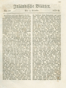 Inländische Blätter. 1814.12.15 Nr50
