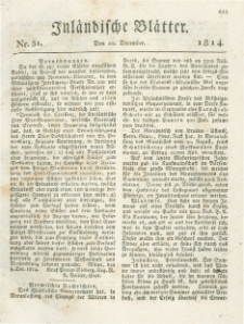Inländische Blätter. 1814.12.22 Nr51