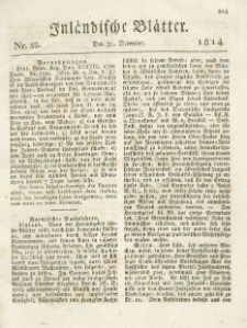 Inländische Blätter. 1814.12.31 Nr52