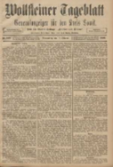 Wollsteiner Tageblatt: Generalanzeiger f&uuml;r den Kreis Bomst: mit der Gratis-Beilage: "Bl&auml;tter und Bl&uuml;ten" 1908.10.15 Nr243