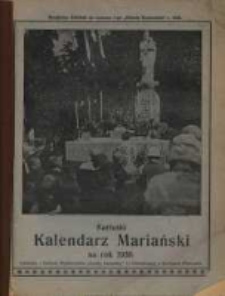 Kartuski Kalendarz Mariański na rok 1938.