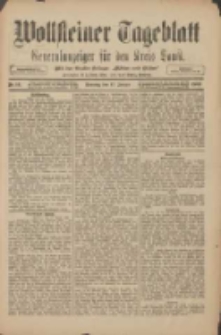 Wollsteiner Tageblatt: Generalanzeiger f&uuml;r den Kreis Bomst: mit der Gratis-Beilage: "Bl&auml;tter und Bl&uuml;ten" 1909.01.17 Nr14