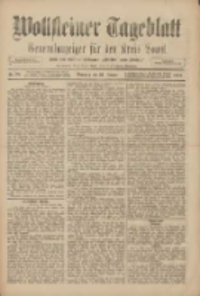 Wollsteiner Tageblatt: Generalanzeiger f&uuml;r den Kreis Bomst: mit der Gratis-Beilage: "Bl&auml;tter und Bl&uuml;ten" 1909.01.24 Nr20