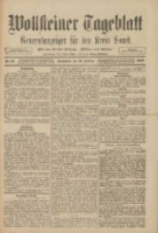Wollsteiner Tageblatt: Generalanzeiger f&uuml;r den Kreis Bomst: mit der Gratis-Beilage: "Bl&auml;tter und Bl&uuml;ten" 1909.02.20 Nr43