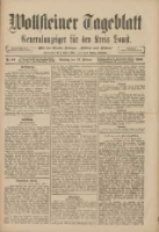 Wollsteiner Tageblatt: Generalanzeiger für den Kreis Bomst: mit der Gratis-Beilage: "Blätter und Blüten" 1909.02.21 Nr44
