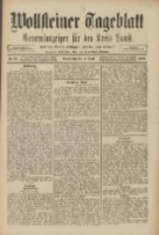 Wollsteiner Tageblatt: Generalanzeiger f&uuml;r den Kreis Bomst: mit der Gratis-Beilage: "Bl&auml;tter und Bl&uuml;ten" 1909.04.01 Nr77