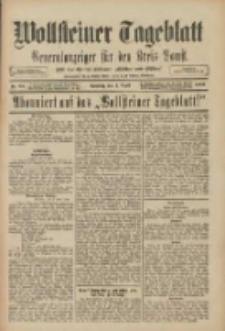 Wollsteiner Tageblatt: Generalanzeiger f&uuml;r den Kreis Bomst: mit der Gratis-Beilage: "Bl&auml;tter und Bl&uuml;ten" 1909.04.04 Nr80