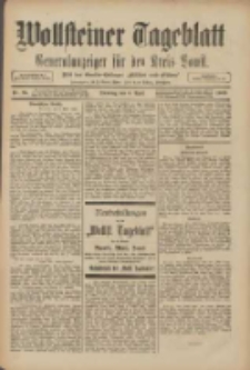 Wollsteiner Tageblatt: Generalanzeiger f&uuml;r den Kreis Bomst: mit der Gratis-Beilage: "Bl&auml;tter und Bl&uuml;ten" 1909.04.06 Nr81