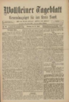 Wollsteiner Tageblatt: Generalanzeiger für den Kreis Bomst: mit der Gratis-Beilage: "Blätter und Blüten" 1909.04.18 Nr90
