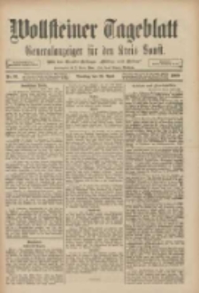 Wollsteiner Tageblatt: Generalanzeiger für den Kreis Bomst: mit der Gratis-Beilage: "Blätter und Blüten" 1909.04.20 Nr91