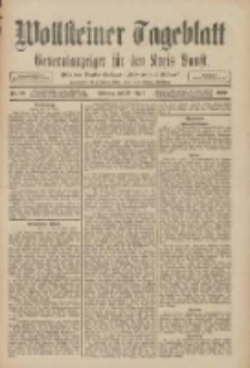 Wollsteiner Tageblatt: Generalanzeiger f&uuml;r den Kreis Bomst: mit der Gratis-Beilage: "Bl&auml;tter und Bl&uuml;ten" 1909.04.25 Nr96