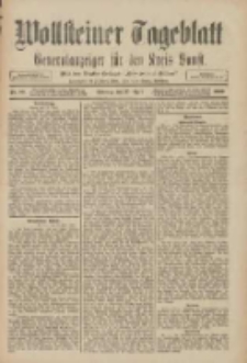 Wollsteiner Tageblatt: Generalanzeiger für den Kreis Bomst: mit der Gratis-Beilage: "Blätter und Blüten" 1909.04.25 Nr96