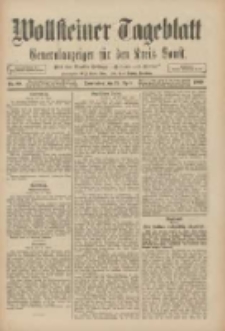 Wollsteiner Tageblatt: Generalanzeiger f&uuml;r den Kreis Bomst: mit der Gratis-Beilage: "Bl&auml;tter und Bl&uuml;ten" 1909.04.29 Nr99