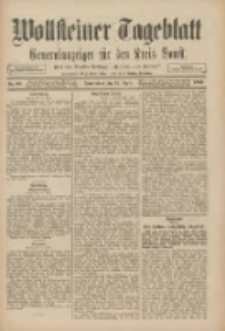 Wollsteiner Tageblatt: Generalanzeiger für den Kreis Bomst: mit der Gratis-Beilage: "Blätter und Blüten" 1909.04.29 Nr99