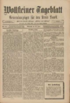 Wollsteiner Tageblatt: Generalanzeiger für den Kreis Bomst: mit der Gratis-Beilage: "Blätter und Blüten" 1909.06.23 Nr144