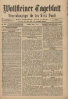 Wollsteiner Tageblatt: Generalanzeiger f&uuml;r den Kreis Bomst: mit der Gratis-Beilage: "Bl&auml;tter und Bl&uuml;ten" 1909.07.04 Nr154