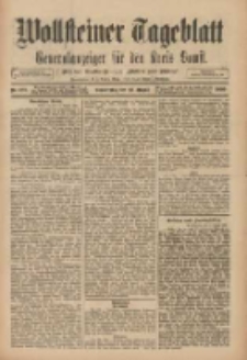 Wollsteiner Tageblatt: Generalanzeiger f&uuml;r den Kreis Bomst: mit der Gratis-Beilage: "Bl&auml;tter und Bl&uuml;ten" 1909.08.12 Nr187