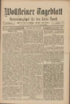 Wollsteiner Tageblatt: Generalanzeiger f&uuml;r den Kreis Bomst: mit der Gratis-Beilage: "Bl&auml;tter und Bl&uuml;ten" 1909.08.14 Nr189