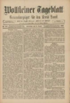 Wollsteiner Tageblatt: Generalanzeiger f&uuml;r den Kreis Bomst: mit der Gratis-Beilage: "Bl&auml;tter und Bl&uuml;ten" 1909.08.21 Nr195