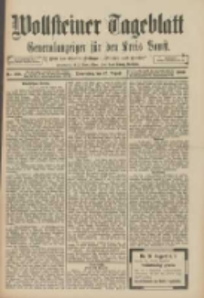 Wollsteiner Tageblatt: Generalanzeiger f&uuml;r den Kreis Bomst: mit der Gratis-Beilage: "Bl&auml;tter und Bl&uuml;ten" 1909.08.26 Nr199
