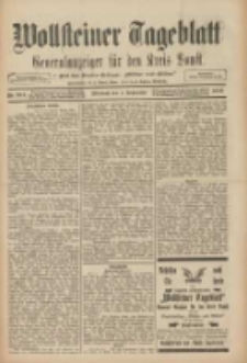 Wollsteiner Tageblatt: Generalanzeiger f&uuml;r den Kreis Bomst: mit der Gratis-Beilage: "Bl&auml;tter und Bl&uuml;ten" 1909.09.01 Nr204