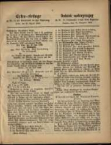 Extra=Beilage zu Nr. 35 des Amtsblatts der Königl. Regierung zu Posen. Posen, den 31. August 1869