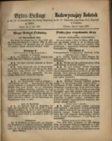 Extra=Beilage zu Nr. 27 des Amtsblatts der K&ouml;nigl. Regierung zu Posen. Posen, den 6. Juli 1869