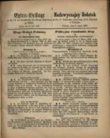 Extra=Beilage zu Nr. 27 des Amtsblatts der Königl. Regierung zu Posen. Posen, den 6. Juli 1869