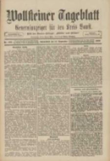 Wollsteiner Tageblatt: Generalanzeiger f&uuml;r den Kreis Bomst: mit der Gratis-Beilage: "Bl&auml;tter und Bl&uuml;ten" 1909.09.11 Nr213