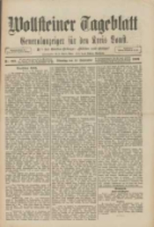 Wollsteiner Tageblatt: Generalanzeiger f&uuml;r den Kreis Bomst: mit der Gratis-Beilage: "Bl&auml;tter und Bl&uuml;ten" 1909.09.14 Nr215