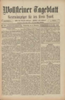 Wollsteiner Tageblatt: Generalanzeiger f&uuml;r den Kreis Bomst: mit der Gratis-Beilage: "Bl&auml;tter und Bl&uuml;ten" 1909.11.04 Nr259
