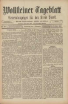 Wollsteiner Tageblatt: Generalanzeiger für den Kreis Bomst: mit der Gratis-Beilage: "Blätter und Blüten" 1909.11.04 Nr259