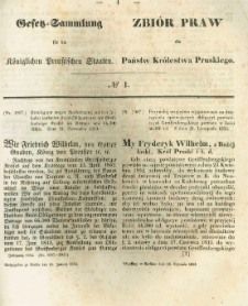 Gesetz-Sammlung für die Königlichen Preussischen Staaten. 1854.01.16 No1