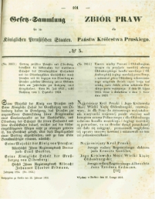 Gesetz-Sammlung für die Königlichen Preussischen Staaten. 1854.02.23 No5