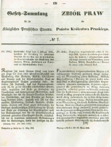 Gesetz-Sammlung für die Königlichen Preussischen Staaten. 1854.03.16 No7