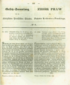 Gesetz-Sammlung für die Königlichen Preussischen Staaten. 1854.03.30 No8