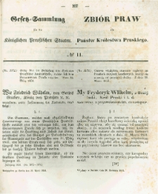 Gesetz-Sammlung f&uuml;r die K&ouml;niglichen Preussischen Staaten. 1854.04.20 No11