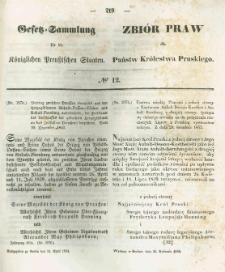Gesetz-Sammlung für die Königlichen Preussischen Staaten. 1854.04.24 No12