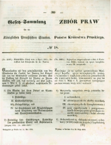 Gesetz-Sammlung für die Königlichen Preussischen Staaten. 1854.05.24 No18