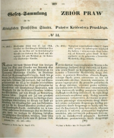 Gesetz-Sammlung f&uuml;r die K&ouml;niglichen Preussischen Staaten. 1854.08.30 No34